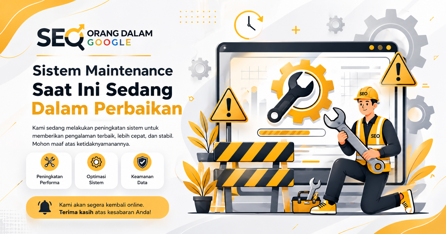 Sistem sedang maintenance